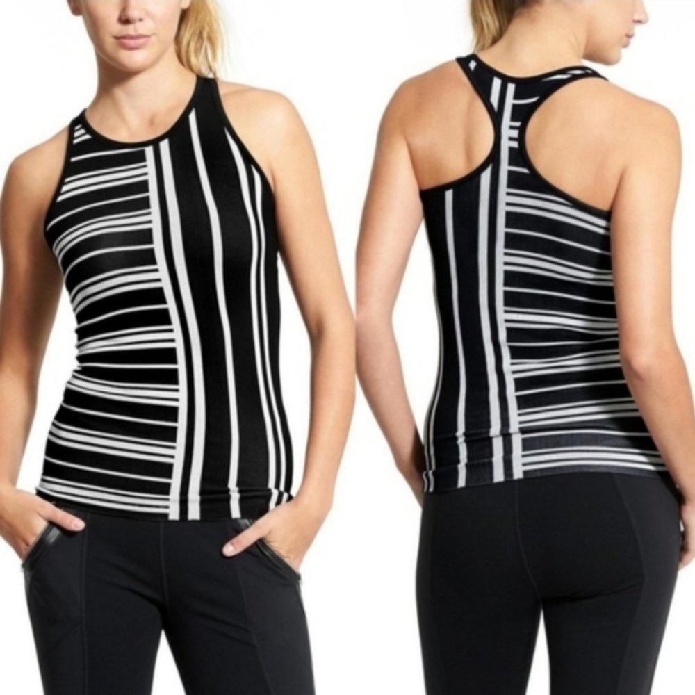 Athleta I  Mix Stripe Renew Racerback Tank I Sz Sm